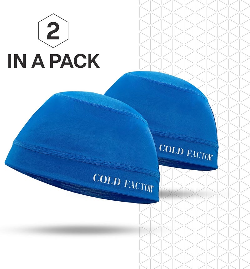 COLD FACTOR Instant Cooling Skull Cap & Helmet Liner 2 Pack|UPF 50+ Protection, Chemical-Free Evaporative Cooling Technology - Image 2